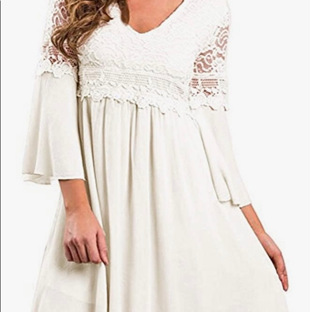 White midi dress. Size 8.